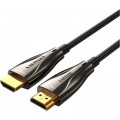 Кабель мультимедийный HDMI to HDMI 50.0m V2.0 Optical 4K 60Hz 18Gbps Dolby 7.1 PVC Black Zinc Alloy Vention (ALABX)