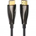 Кабель мультимедийный HDMI to HDMI 50.0m V2.0 Optical 4K 60Hz 18Gbps Dolby 7.1 PVC Black Zinc Alloy Vention (ALABX)