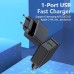Зарядное устройство Vention 1xUSB 18W (USB-A) QC3.0 black (FABB0-EU)