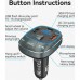 FM модулятор Vention PD 54W 3-Port USB (C+A+A) LED/USB Flash/Bluetooth, вольтметр (FFLB0)