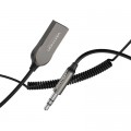 FM модулятор Vention AUX TRS 3.5мм USB Bluetooth 5.0 Coiled Cable 1.5M Gray Zinc (NAGHG)
