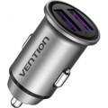 Зарядное устройство Vention 2USB-A 30W QC3.0 Gray Mini Style Aluminium Alloy Type (FFEH0)