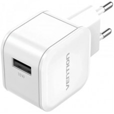 Зарядное устройство Vention 1xUSB 18W QC3.0 White (FEKW0-EU)