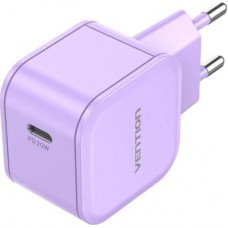 Зарядний пристрій Vention 1xUSB-C 20W PD3.0/QC3.0 Purple (FEJV0-EU)