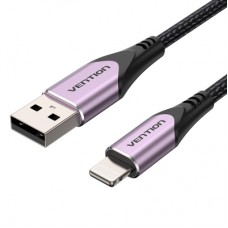 Дата кабель USB 2.0 AM to Lightning 2.0m 2.4A Aluminum Alloy Purple Vention (LABVH)