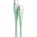 Дата кабель USB-C to USB-C 1.5m 100W Silicone Light Green Vention (TAWGG)