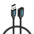 Дата кабель USB 2.0 AM/AF 2.0m black Vention (CBIBH)