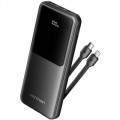 Батарея універсальна Vention 10000mAh 22.5W 3A PD, Built-in USB-C+Lightning Cables, Black (FHOB0)
