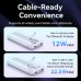 Батарея універсальна Vention 10000mAh 22.5W 3A PD, Built-in USB-C+Lightning Cables, White (FHOW0)