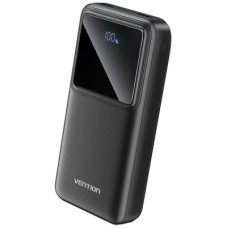 Батарея універсальна Vention 20000mAh 22.5W 3A, PD, QC/3.0, LED Display, Black (FHLB0)
