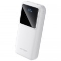 Батарея універсальна Vention 20000mAh 22.5W 3A, PD, QC/3.0, LED Display, White (FHLW0)