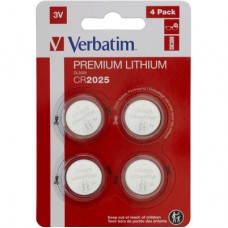 Батарейка Verbatim CR 2025 Lithium 3V * 4 (49532)
