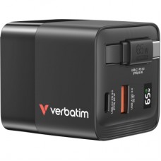 Зарядний пристрій Verbatim GaN 65 W 2 ports (USB-C/1xUSB-A) (32217)