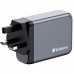 Зарядное устройство Verbatim GaN 100 W 4 ports (2xUSB-C-100 W,USB-C 65 W /USB-A -3.0) (32202)