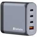 Зарядное устройство Verbatim GaN 140 W 4 ports (2xUSB-C-140 W,USB-C 20 W /USB-A -3.0) (32203)