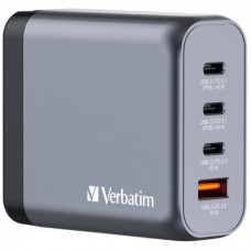 Зарядное устройство Verbatim GaN 140 W 4 ports (2xUSB-C-140 W,USB-C 20 W /USB-A -3.0) (32203)