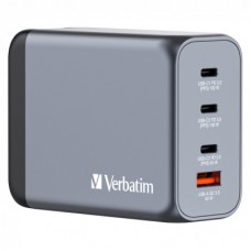 Зарядний пристрій Verbatim GaN 200 W 4 ports (2xUSB-C-100 W,USB-C-65 W /USB-A -3.0) (32204)