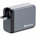 Зарядний пристрій Verbatim GaN 200 W 4 ports (2xUSB-C-100 W,USB-C-65 W /USB-A -3.0) (32204)