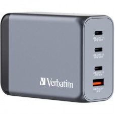 Зарядний пристрій Verbatim GaN 240 W 4 ports (USB-C-140 W,USB-C-100 W,USB-C-65 W /USB-A -3.0) (32205)