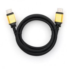 Кабель мультимедійний HDMI to HDMI 1.5 m V2.0 metal Vinga (VCPDCHDMI2VMM1.5BK)