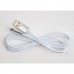 Дата кабель USB 2.0 AM to Micro 5P 1m LED silver Vinga (VCPDCMLED1S)