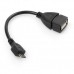 Дата кабель OTG USB 2.0 AF to Micro 5P 0.15m Vinga (VCPDCOTGMBK)