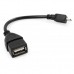 Дата кабель OTG USB 2.0 AF to Micro 5P 0.15m Vinga (VCPDCOTGMBK)
