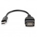 Дата кабель OTG USB 2.0 AF to USB-C 0.1m Vinga (VCPDCOTGTCBK)