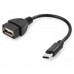 Дата кабель OTG USB 2.0 AF to USB-C 0.1m Vinga (VCPDCOTGTCBK)