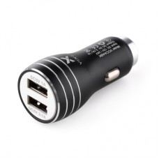 Зарядний пристрій Vinga Dual USB Car Charger aluminium 15.5W Max (VCCAABK)