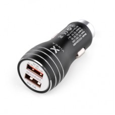 Зарядное устройство Vinga QC3 Quick Dual USB Car Charger aluminium 18W Max (VCCQAABK)