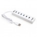 Концентратор Vinga 6xUSB2.0 + card-reader with switch 0.8m (VCP2H6USBCRSWWH)