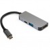 Концентратор Vinga Type-C to 4K HDMI+USB3.0+PD aluminium (VCPHTC3AL)