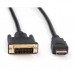 Кабель мультимедийный HDMI to DVI 24+1 3.0m Vinga (VCPHDMIDVI3)