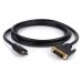 Кабель мультимедійний HDMI to DVI 24+1 5.0m Vinga (VCPHDMIDVI5)