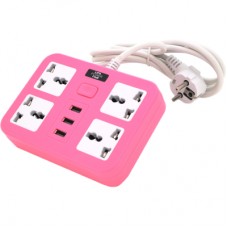 Мережевий фільтр живлення Voltronic TВ-Т15, 4роз, 3*USB Pink (ТВ-Т15-Pink)