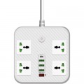 Мережевий фільтр живлення Voltronic TВ-Т90, 4роз, 3*USB White (ТВ-Т90-White)