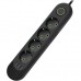 Мережевий фільтр живлення Voltronic F04U, 4роз EU, 3*USB Black (F04U-Black)