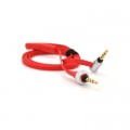 Кабель мультимедийный 3.5mm M to 3.5mm M 1.0m flat red Voltronic (YT-AUXSY(M)/(M)-1-R)