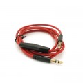 Кабель мультимедийный 3.5mm M to 3.5mm M 1.0m + microphone red Voltronic (ZDL-AUXcM/1.0m)