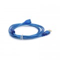 Дата кабель USB 2.0 AM/AF 1.8m ferrite transparent blue Voltronic (YT-AM/AF-1.8TBL)