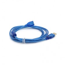 Дата кабель USB 2.0 AM/AF 1.8m ferrite transparent blue Voltronic (YT-AM/AF-1.8TBL)