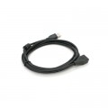Дата кабель USB 2.0 AM/AF 2.0m ferrite black Voltronic (YT-AM/AF-2.0B)