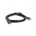 Дата кабель USB 2.0 AM/AF 2.0m ferrite black Voltronic (YT-AM/AF-2.0B)