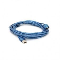 Дата кабель USB 2.0 AM/AF 5.0m ferrite transparent blue Voltronic (YT-AM/AF-5.0TBL)