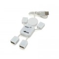Концентратор Voltronic USB 2.0 to 4xUSB man OEM (YT-HM4-W)