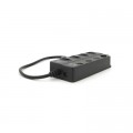 Концентратор Voltronic USB 3.0 to 4xUSB with LED buttons black (YT-3H4A)