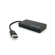 Концентратор Voltronic USB 3.0 to 4xUSB 0.14m flat black (YT-3HF4/2TB)