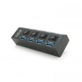 Концентратор Voltronic USB 3.0 to 4xUSB with switches (YT-3H4S/1TB)