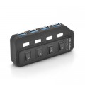 Концентратор Voltronic USB 3.0 to 4xUSB 0.6m with switches (YT-3H4S/2TB)